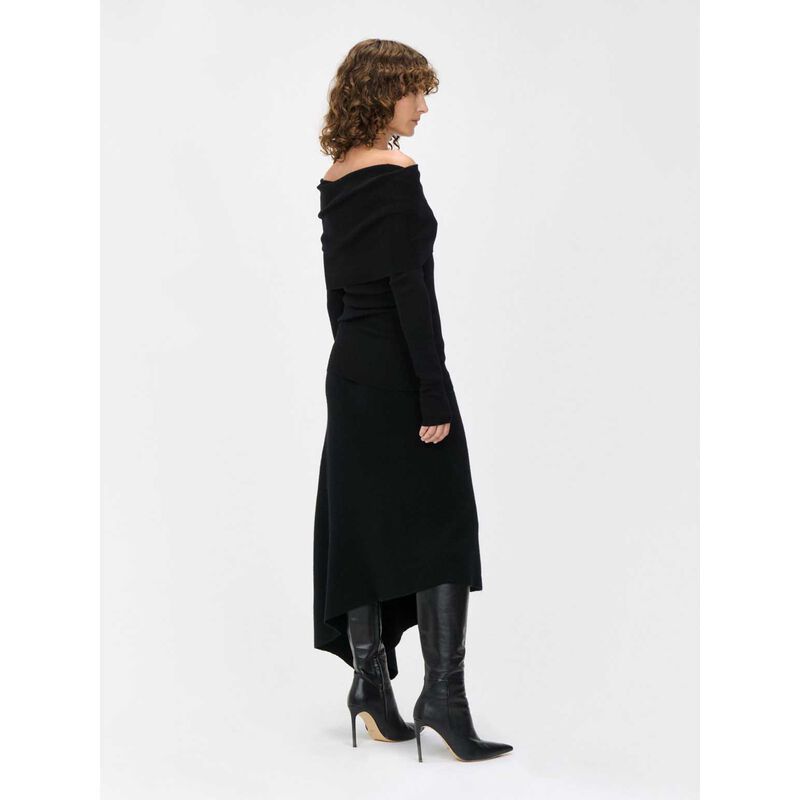 Veronika Maine Asymmetric Knit Skirt image number 1